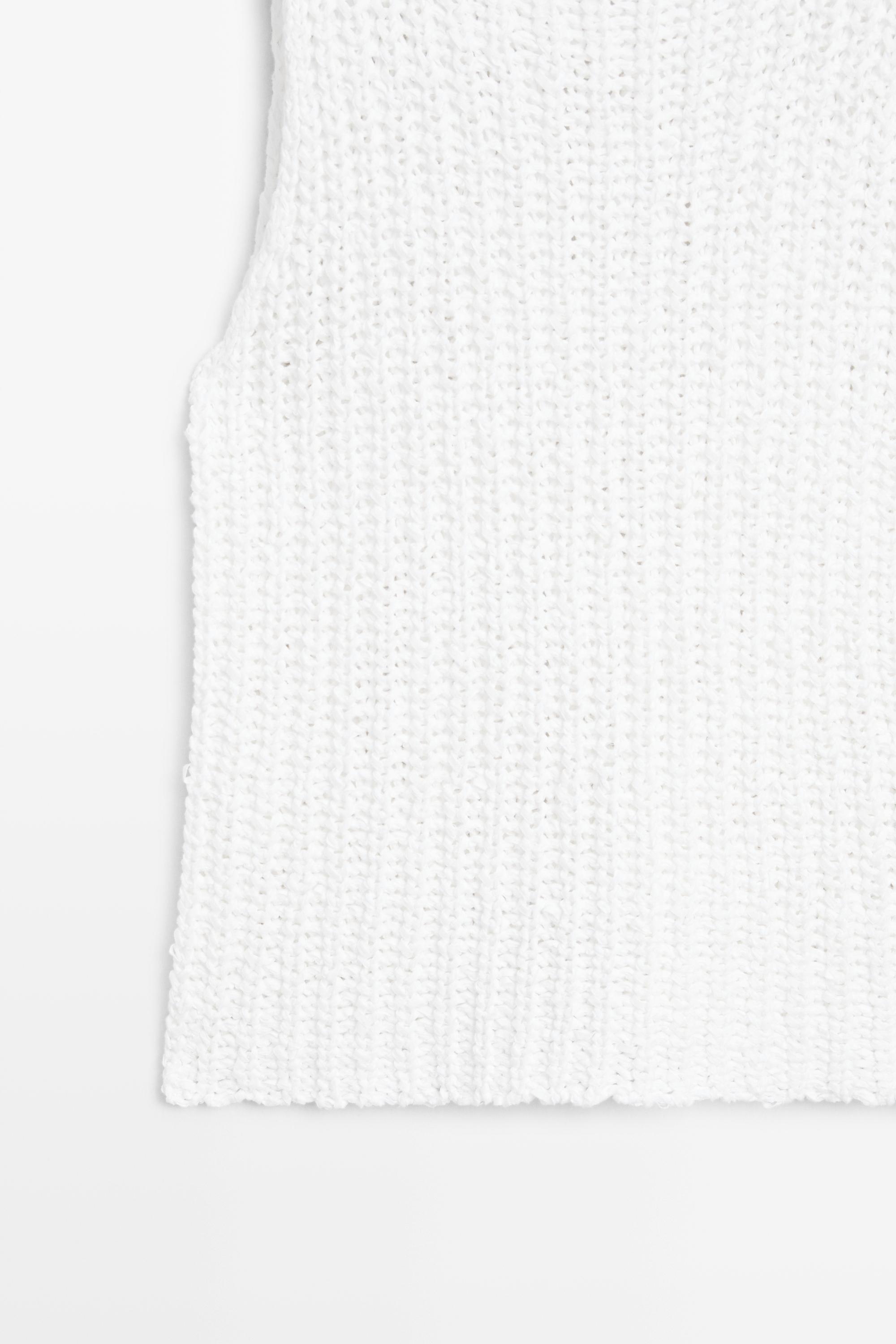 Textured cotton knit top
